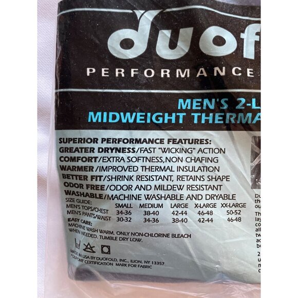 Vintage Duofold Mens 2-Layer Midweight Thermax Underwear Small USA - Picture 3 of 8